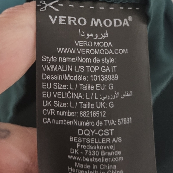 NWT Vero Moda green attitude sheer details too size large - Picture 12 of 16